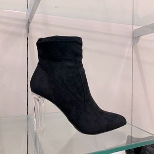 Soft, sexy, black mid-rise boot purchased at Macy’s. They are a size 9M.